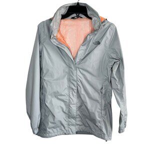 The North Face Womens Grey Hyvent Hooded Soft Shell Windbreaker Jacket M tb5m